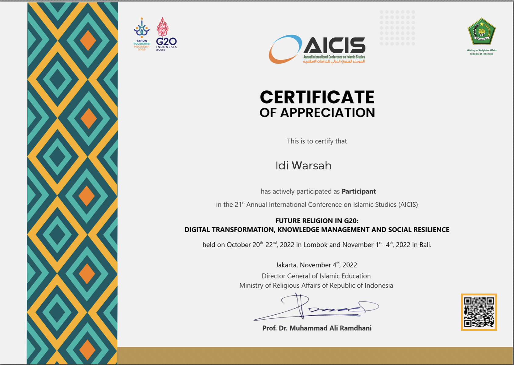 (DONE) 2022 Presenter AICIS IDI WARSAH